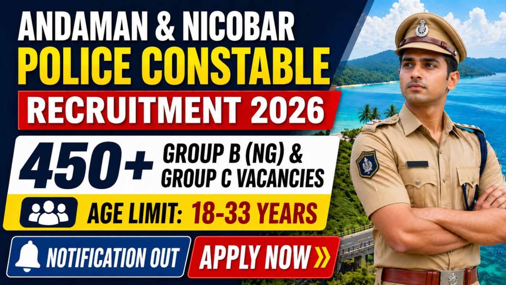 Andaman & Nicobar Police Constable Recruitment 2026