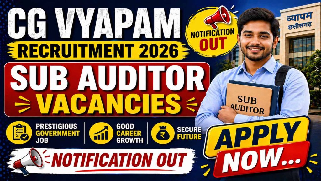 CG Vyapam Sub Auditor Recruitment 2026