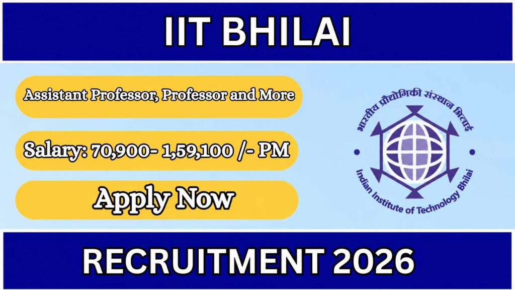IIT Bhilai Recruitment 2026