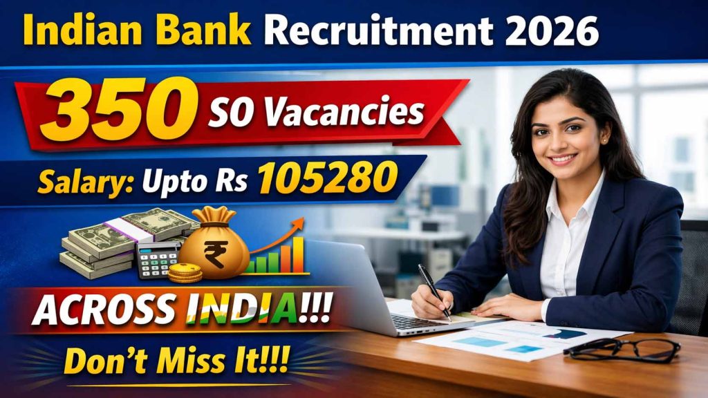 Indian Bank SO Recruitment 2026