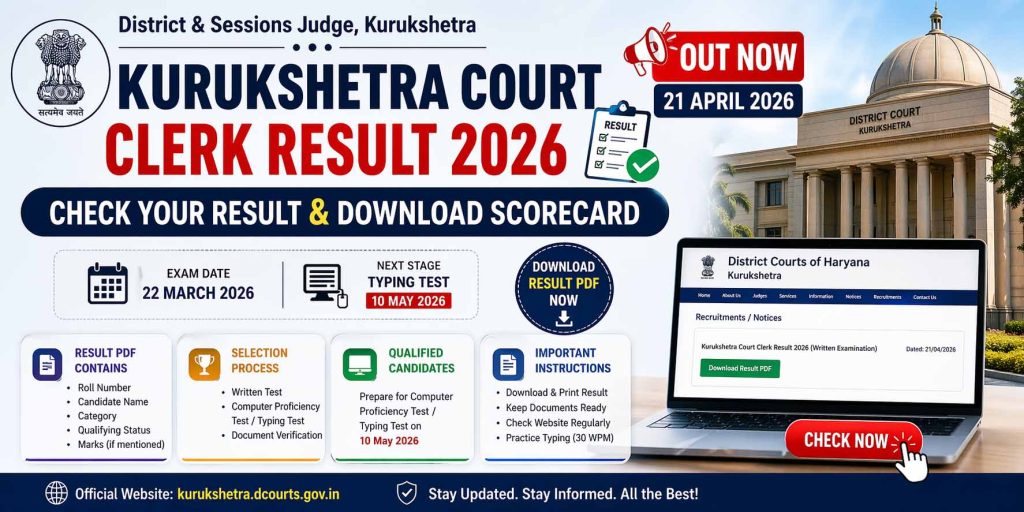 Kurukshetra Court Clerk Result 2026