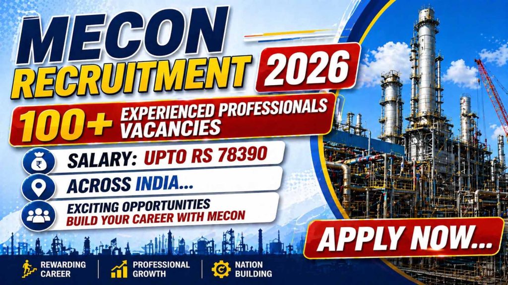 MECON Limited FTFT Recruitment 2026