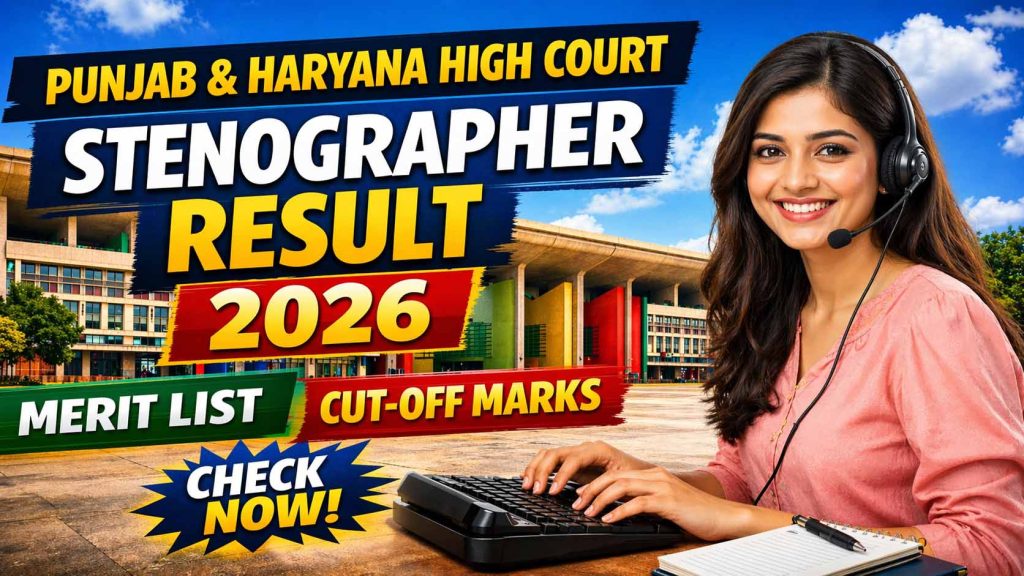 Punjab Haryana High Court Stenographer Result 2026