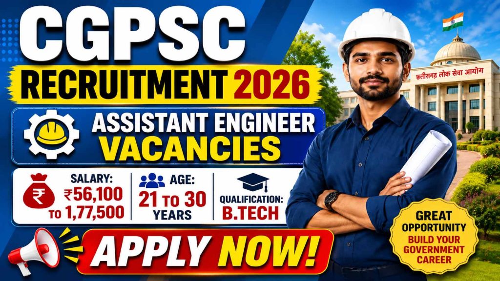 CGPSC Assistant Engineer Recruitment 2026