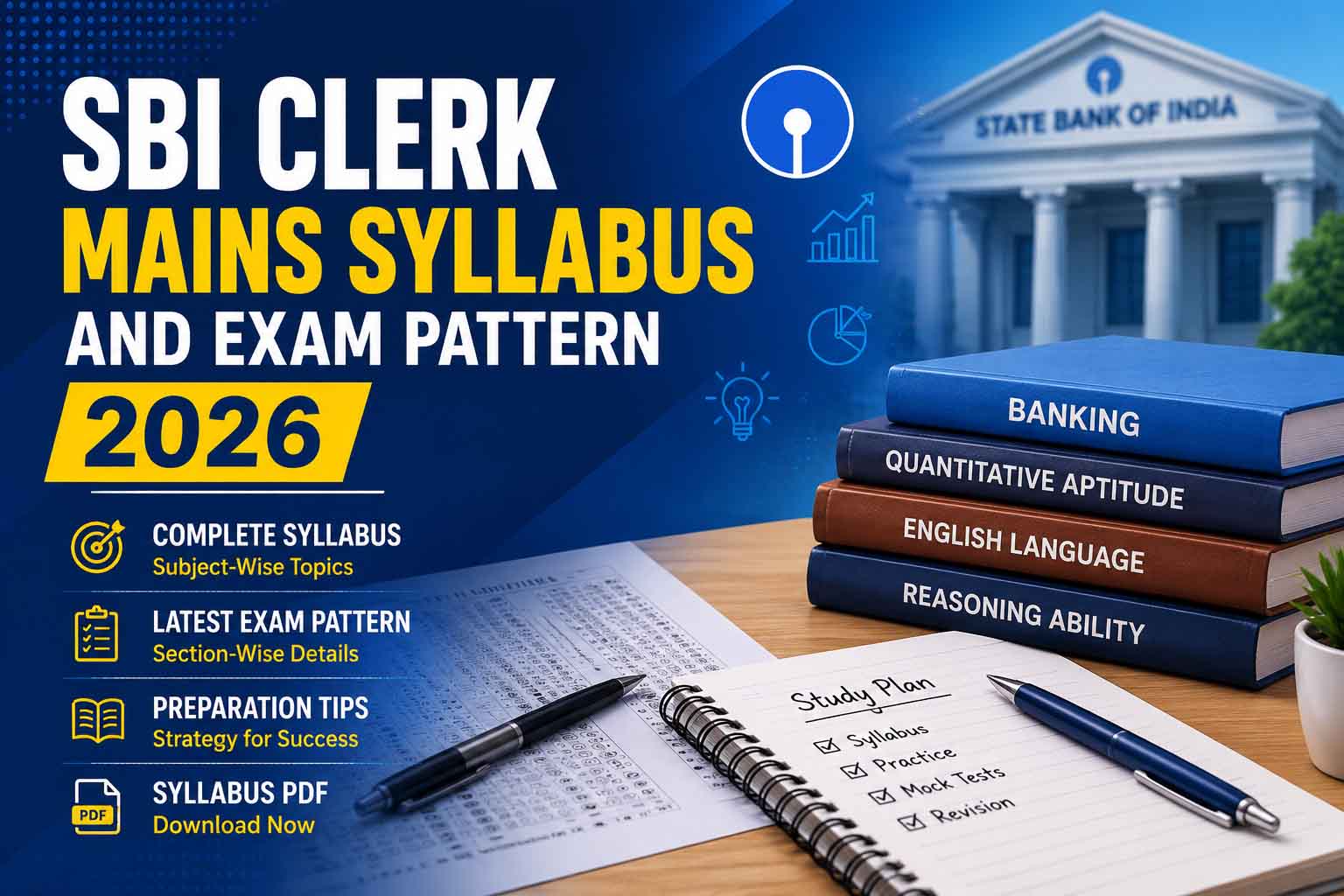 SBI Clerk Mains Syllabus 2026